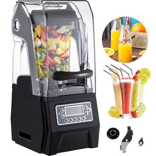 Commercial Countertop Silent Smoothie Blender with Sound Shield