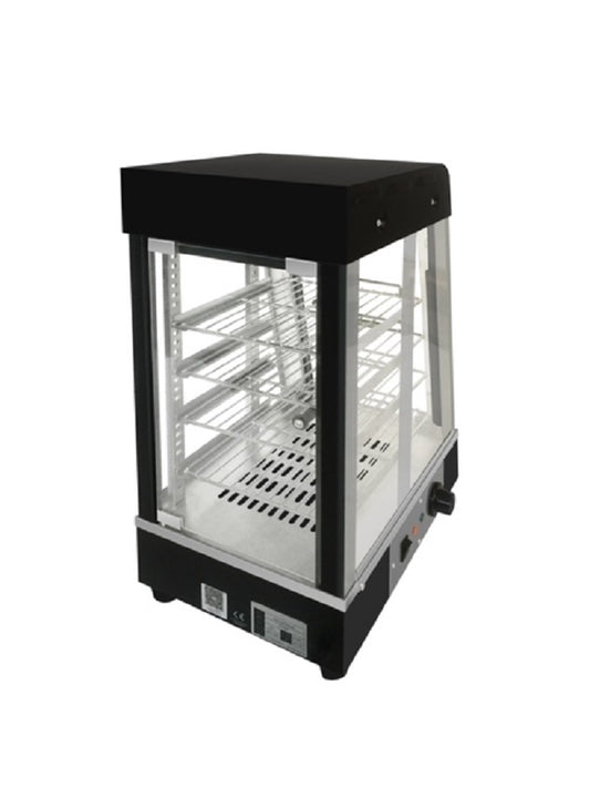 Black Smart Warming Showcase Food Warmer Curved Glass