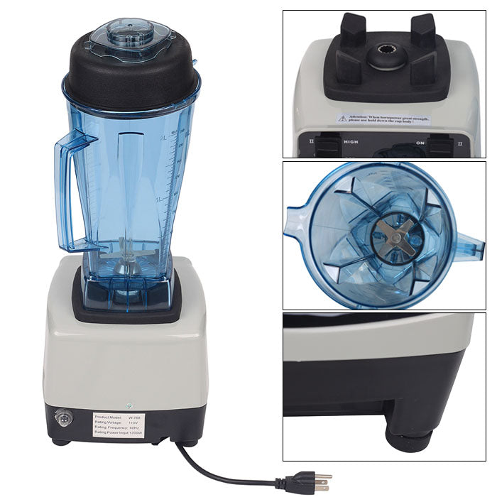 Electric Commercial High-Performance Blender – Professional Countertop Smoothie Mixer