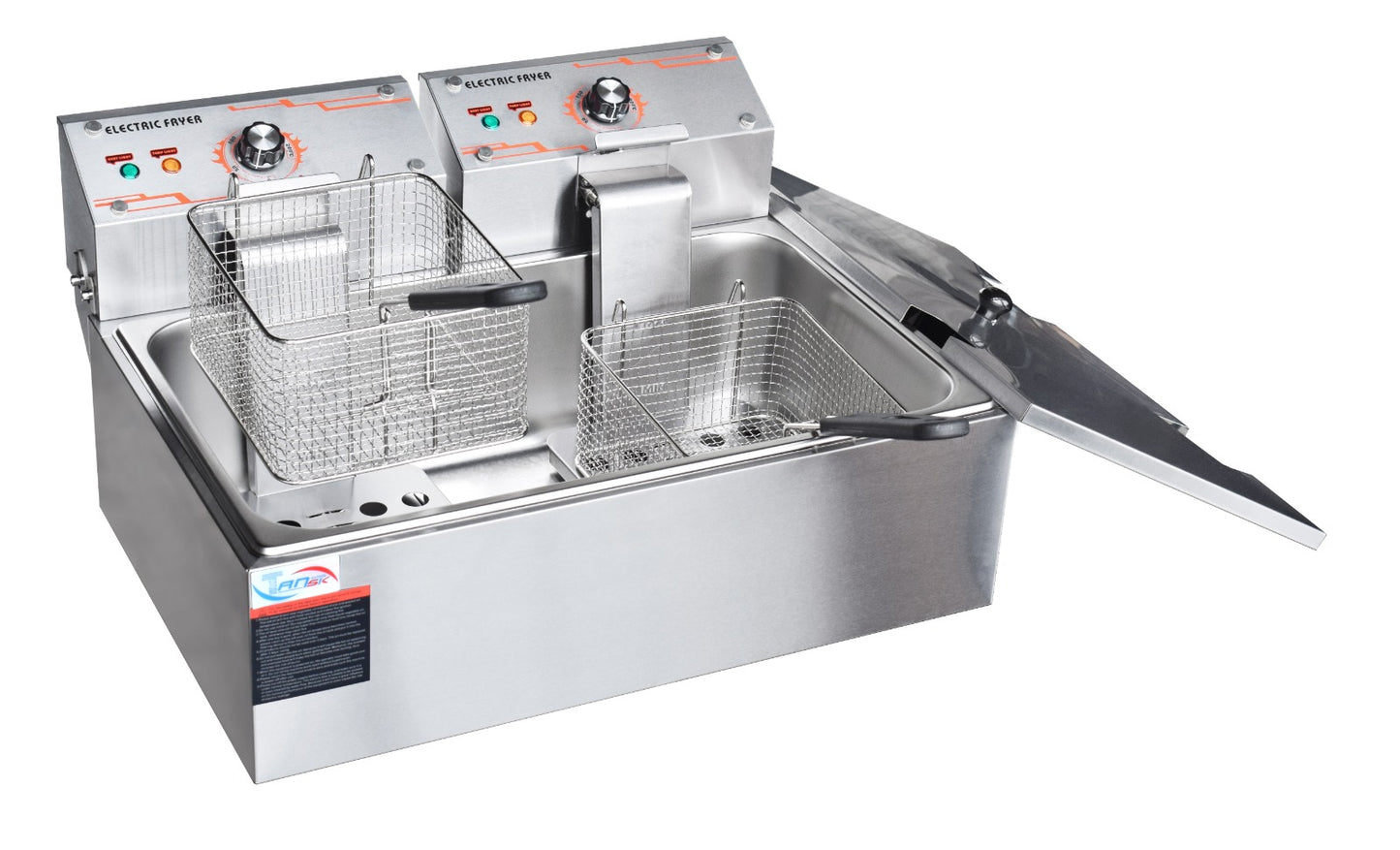 Commercial Electric Double Deep Fat Fryer – Single Tank 10L Oil Capacity