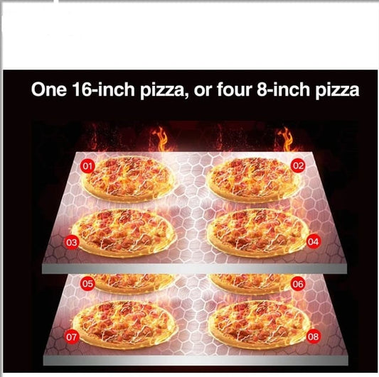Commercial 2-Deck Electric Pizza Oven – 16″ Stone Base, Brand New