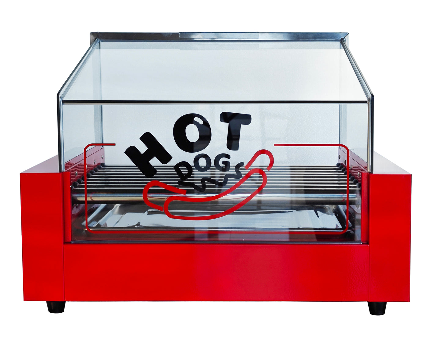 Commercial Electric 9 Roller Hot Dog Sausages Grill Cooker with Cover
