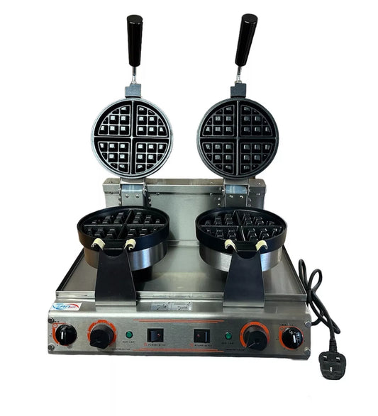 Commercial Dual Rotary Waffle Machine – Double Waffle Maker Hot Sale