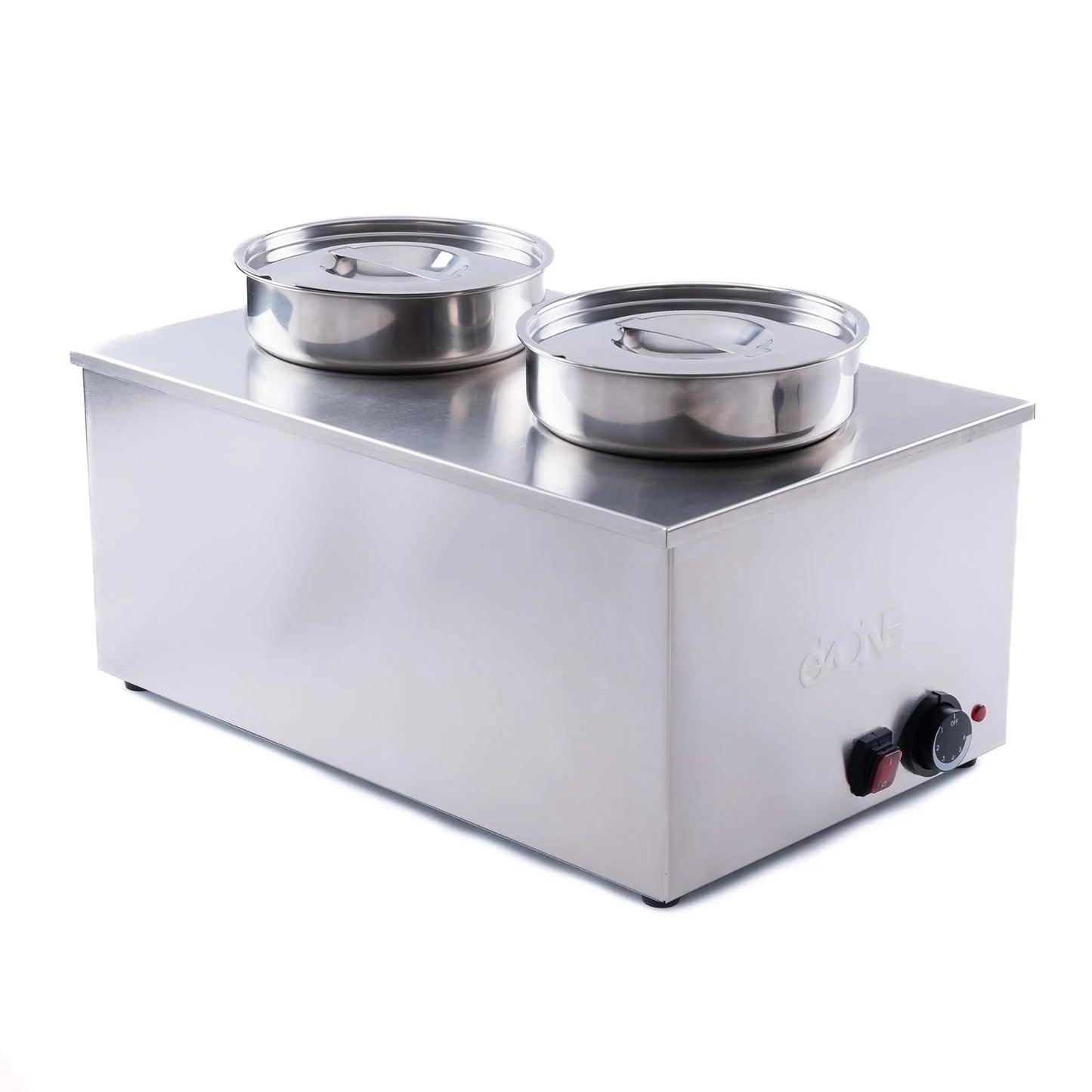 Commercial Electric Bain Marie – 2 Round Deep Pot Wet Food Warmer for Restaurants & Catering