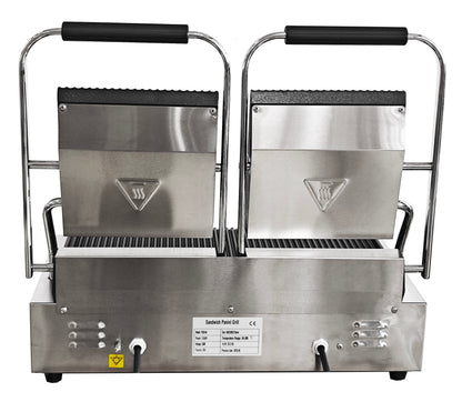 Commercial Double Large Panini, Toastie & Baguette Press Grill – Heavy-Duty Contact Machine