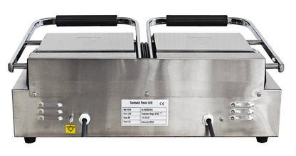 Commercial Double Large Panini, Toastie & Baguette Press Grill – Heavy-Duty Contact Machine