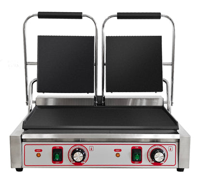 Commercial Double Panini & Toastie Contact Grill – Heavy-Duty Press