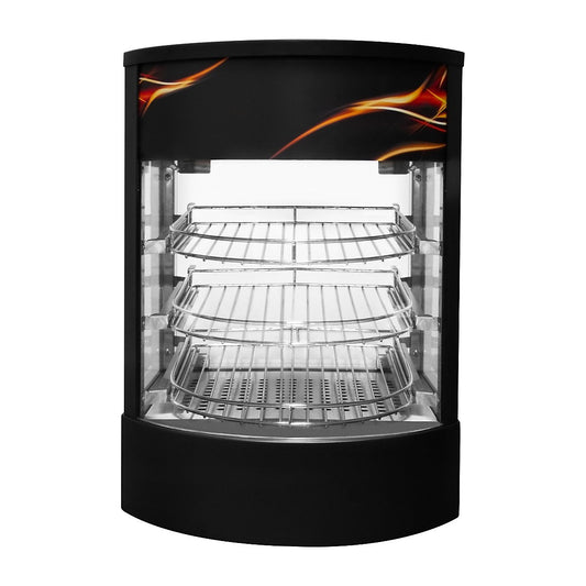 Commercial Countertop Heated Display Case – Smart Electric Hot Food Showcase
