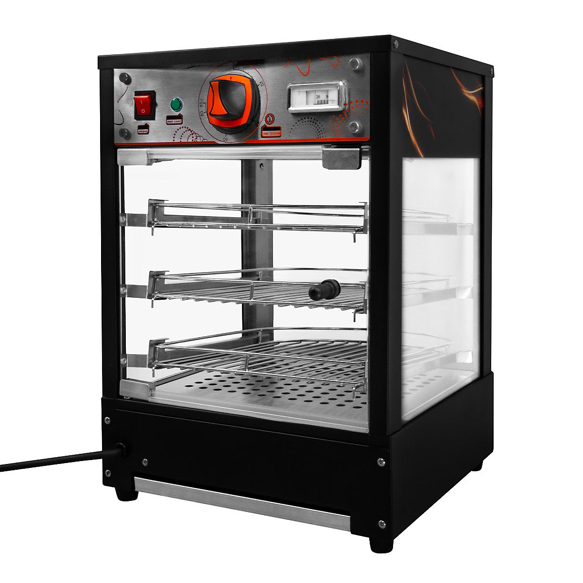 Commercial Countertop Heated Display Case – Smart Electric Hot Food Showcase