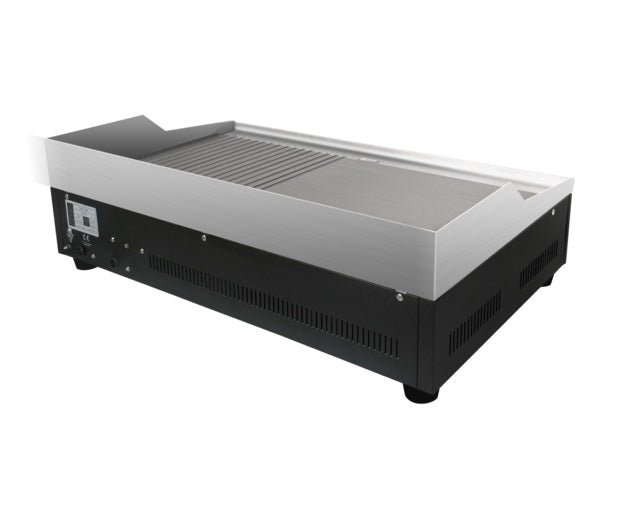 Commercial 73cm Wide Electric Griddle Hotplate, Burger Grill BBQ Flat/Ribbed