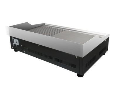 Commercial 73cm Wide Electric Griddle Hotplate, Burger Grill BBQ Flat/Ribbed