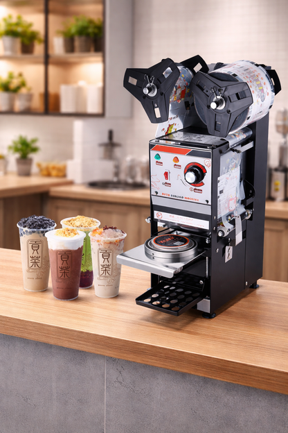 Electric Semi-Automatic Cup Sealing Machine – Bubble Tea, Fruit Juice & Beverage Sealer