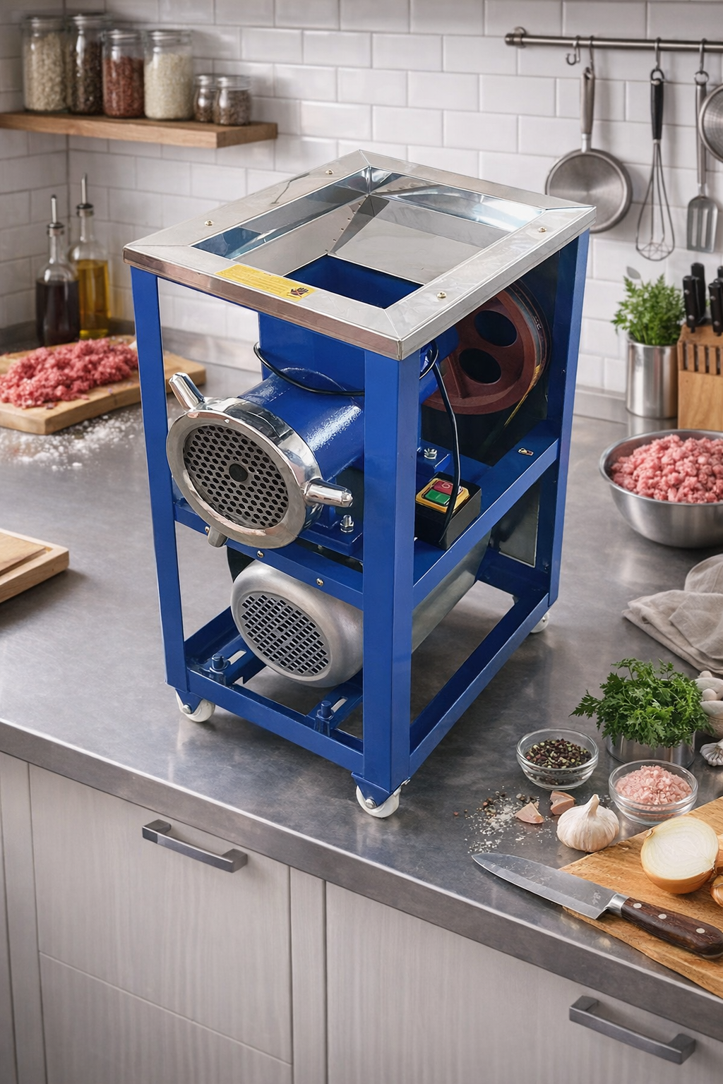 Commercial Meat Grinder & Mincer – Heavy-Duty 4kW Size 52