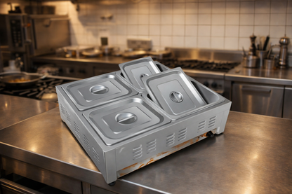 Commercial Electric 4  Square deep Tray Wet Bain marie