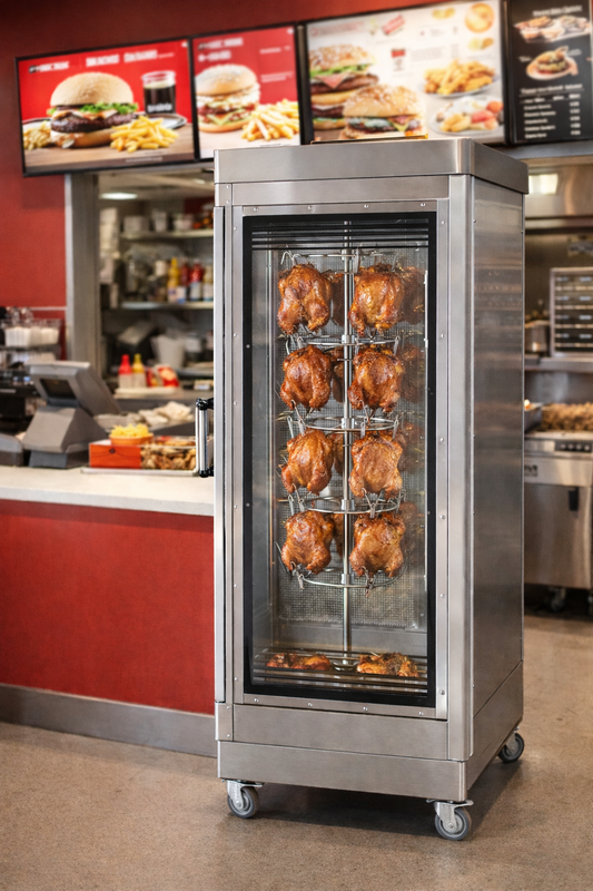 Electric Commercial Chicken Rotisserie Machine – Heavy-Duty Rotary Oven for Kitchens