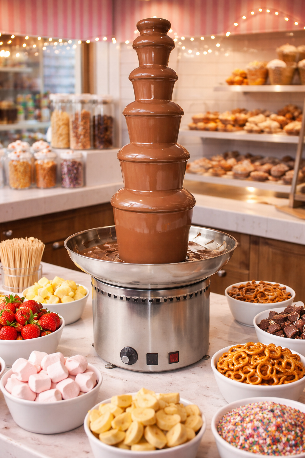 Grand 6-Tier Chocolate Fountain for Weddings, Parties & Events