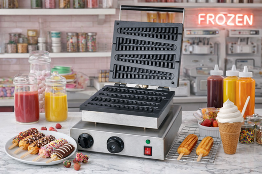 Commercial Heavy Duty Lolly Waffle Maker – Stick-Shaped Waffles