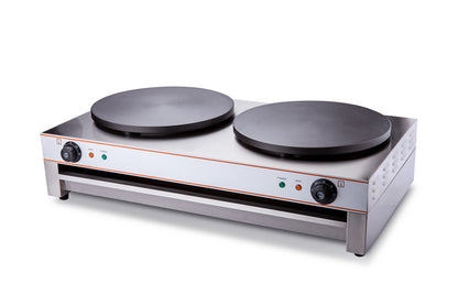 Commercial Double Electric Flatbread & Crepe Maker – Crepes, Pancakes, Paratha, Naan, Roti, Tortilla