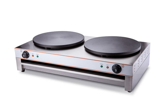 Commercial Double Electric Flatbread & Crepe Maker – Crepes, Pancakes, Paratha, Naan, Roti, Tortilla