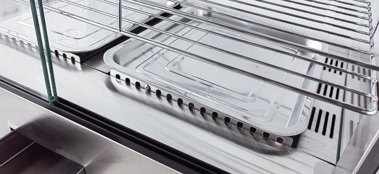 Commercial Stainless Steel Food Warmer Display Cabinet – Pastry Showcase