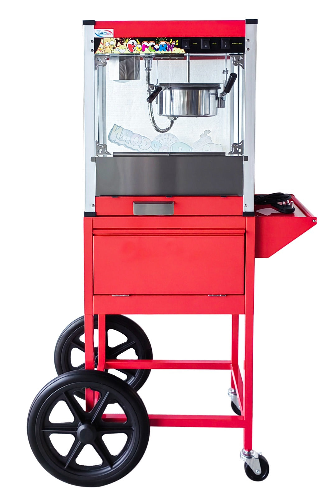 Popcorn Machine Cart Stand – Mobile Display Trolley (Machine Not Included)