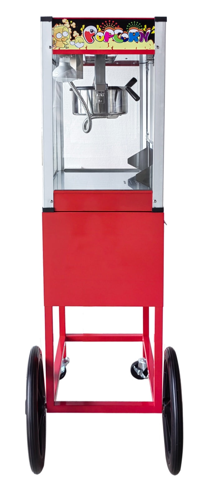 Red Popcorn Machine with Cart – Mobile Popcorn Maker for Events