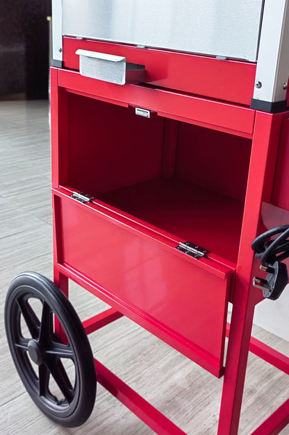 Red Popcorn Machine with Cart – Mobile Popcorn Maker for Events