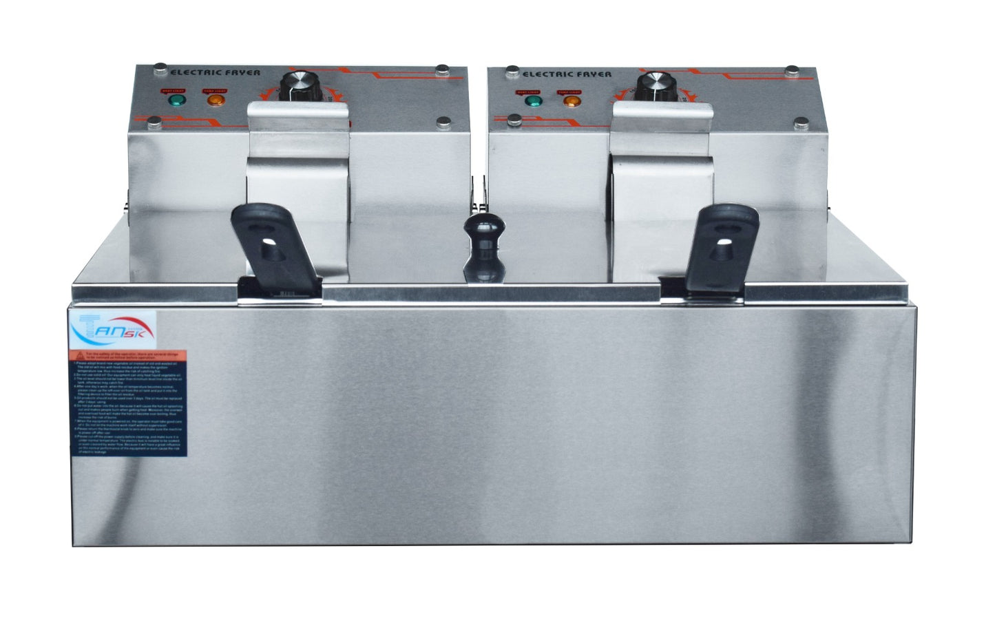 Commercial Electric Double Deep Fat Fryer – Single Tank 10L Oil Capacity