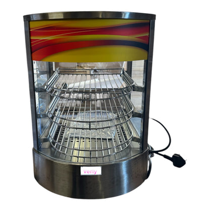 Electric Heated Countertop Food Display – Commercial Hot Showcase for Pastries & Snacks