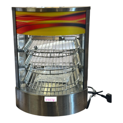 Electric Heated Countertop Food Display – Commercial Hot Showcase for Pastries & Snacks