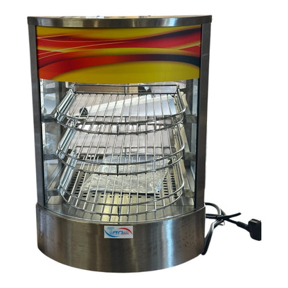 Electric Heated Countertop Food Display – Commercial Hot Showcase for Pastries & Snacks