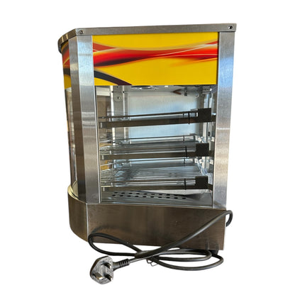 Electric Heated Countertop Food Display – Commercial Hot Showcase for Pastries & Snacks