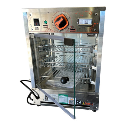 Electric Heated Countertop Food Display – Commercial Hot Showcase for Pastries & Snacks