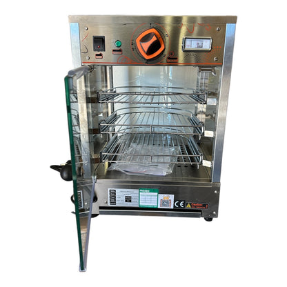 Electric Heated Countertop Food Display – Commercial Hot Showcase for Pastries & Snacks