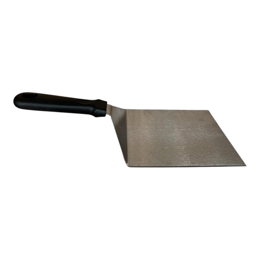BBQ Grill Spatula with Angled Handle and Rigid Blade