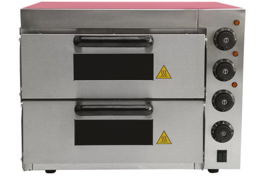 Pizza Oven 16'' Single Twin Deck Commercial Baking Oven Fire Stone Electric