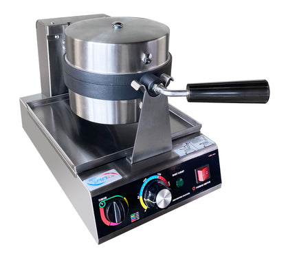 Commercial Heavy Duty Round Waffle Maker – Stainless Steel Electric Waffle Iron