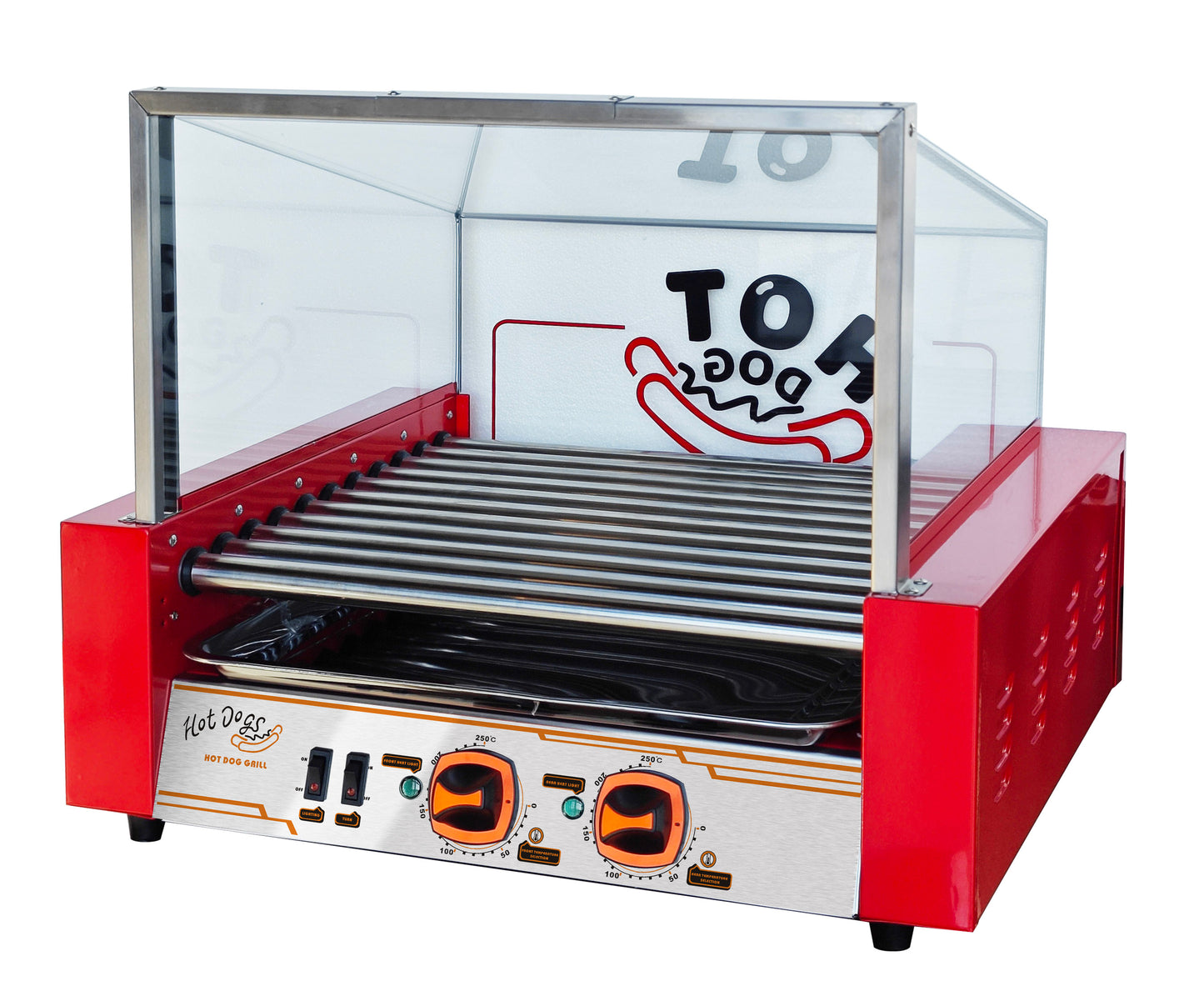 Commercial Electric Sausage Hot Dog Roller Grill Machine – 11 Rollers