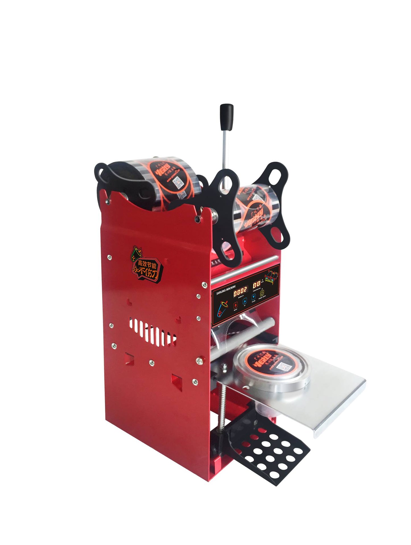 Manual Cup Sealing Machine – Commercial Bubble Tea Cup Sealer for Milk Tea, Boba, Juice & Coffee Cups